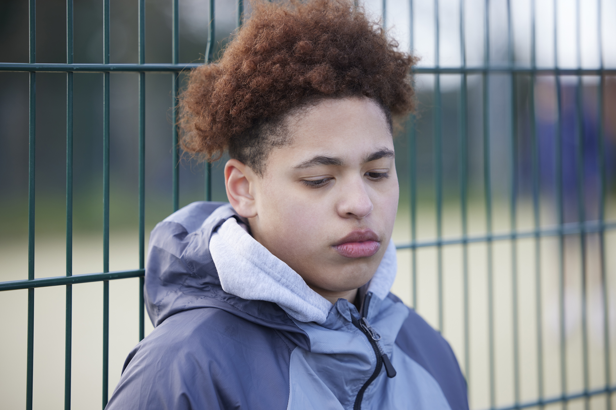 teenager outside a secondary school